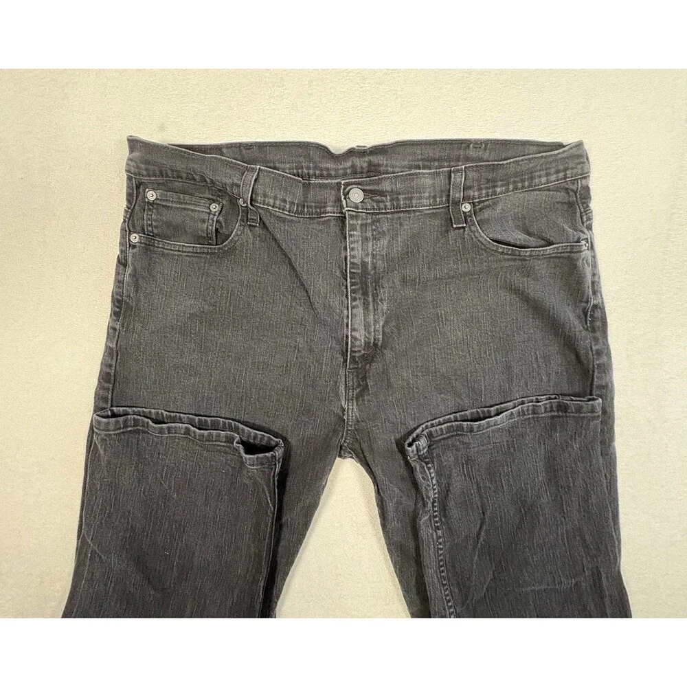 Levi’s 569 Loose Straight Jeans Men’s 40x30 Black Stretch Denim Classic 5 Pocket